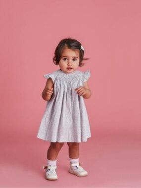 QUESTION EVERYTHING NWOT Floral Smocked Dress w/ Bloomers Pastel Pink & Green